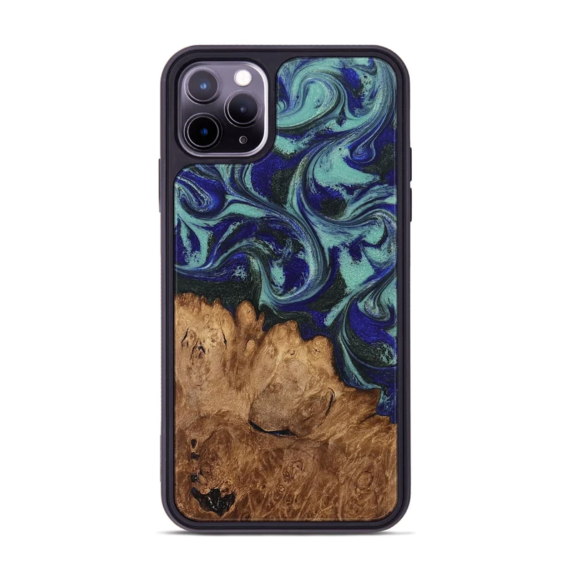 iPhone 11 Pro Max Wood Phone Case - Leander (Green, 830184)