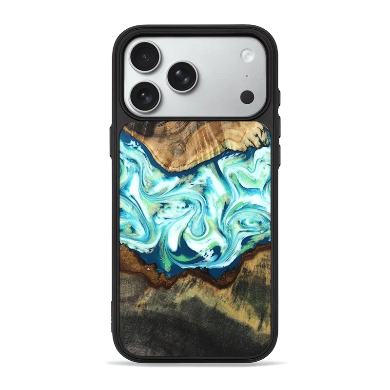 iPhone 18 Pro Max Wood Phone Case - Callen (Green, 830175)