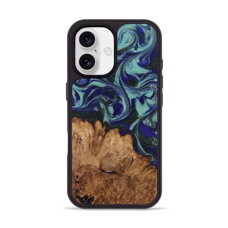 iPhone 17 Wood Phone Case - Leander (Green, 830184)