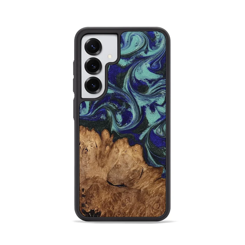 Galaxy S25 Wood Phone Case - Leander (Green, 830184)