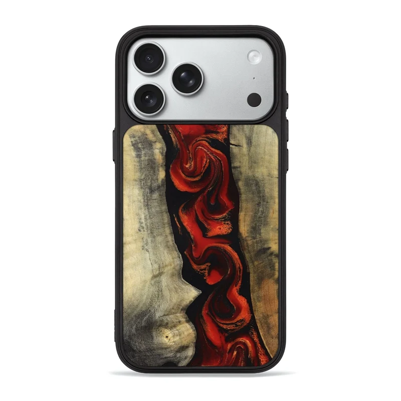 iPhone 18 Pro Max Wood Phone Case - Harlan (Red, 830214)