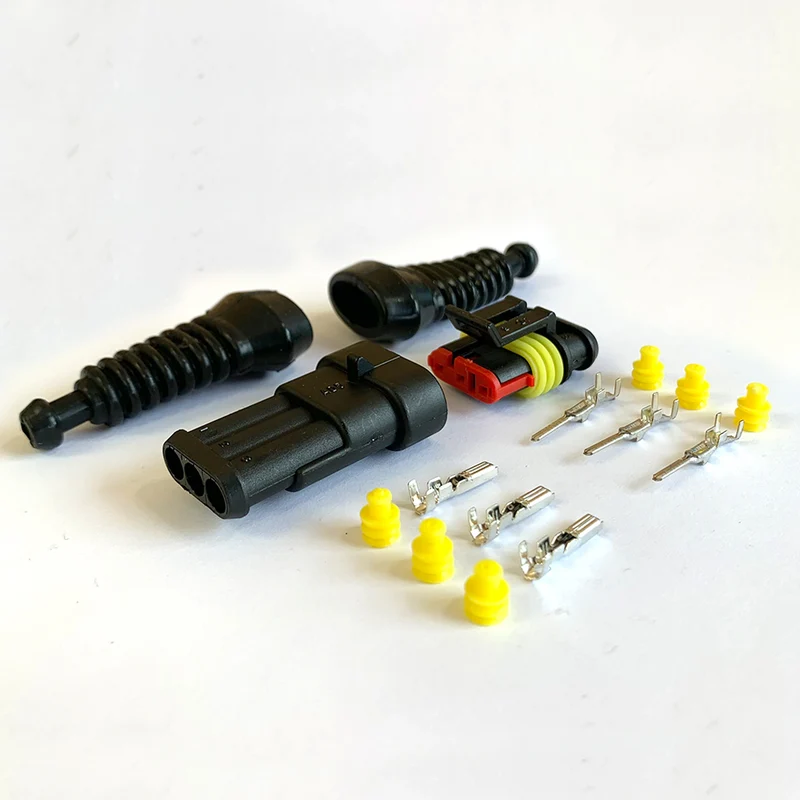 Kit connettore SuperSeal / 3 pin / con stivali in gomma