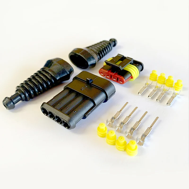 Kit connettore SuperSeal / 4 pin / con stivali in gomma