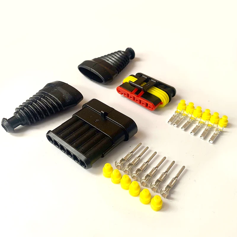 Kit connettore SuperSeal / 6 pin / con stivali in gomma