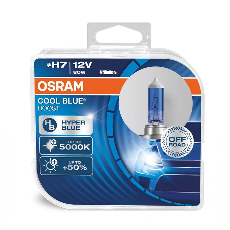 Osram H7 12V 80W PX26d Cool Blue Boost Lampadine per fari 5000K / Confezione da 2