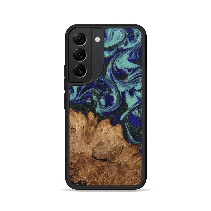 Galaxy S22 Wood Phone Case - Leander (Green, 830184)
