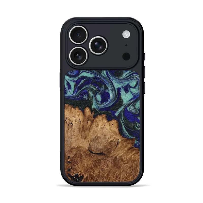 iPhone 17 Pro Wood Phone Case - Leander (Green, 830184)