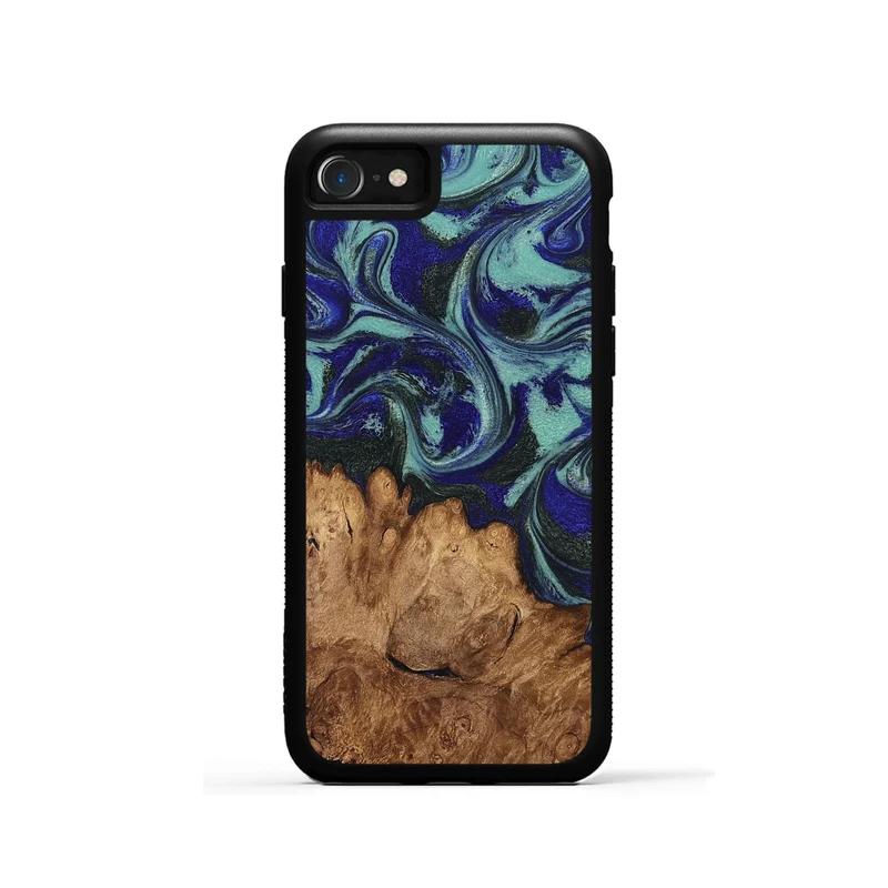 iPhone SE Wood Phone Case - Leander (Green, 830184)