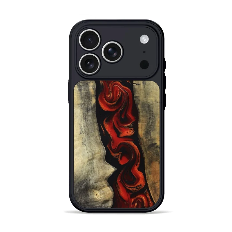 iPhone 17 Pro Wood Phone Case - Harlan (Red, 830214)