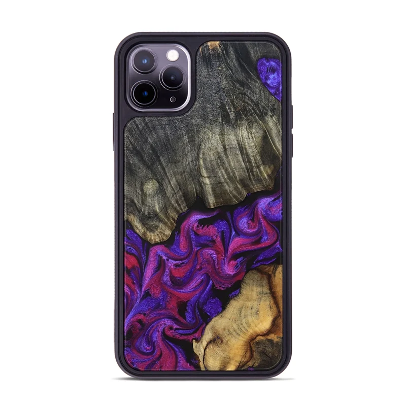 iPhone 11 Pro Max Wood Phone Case - Joe (Purple, 830225)