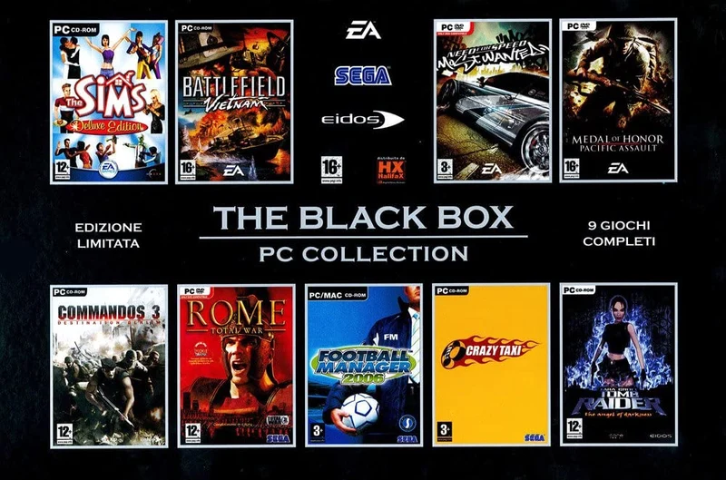 THE BLACK BOX PC COLLECTION 9 GIOCHI COMPLETI (completamente in italiano)