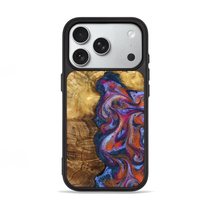 iPhone 18 Pro Wood Phone Case - Carroll (Blue, 829670)
