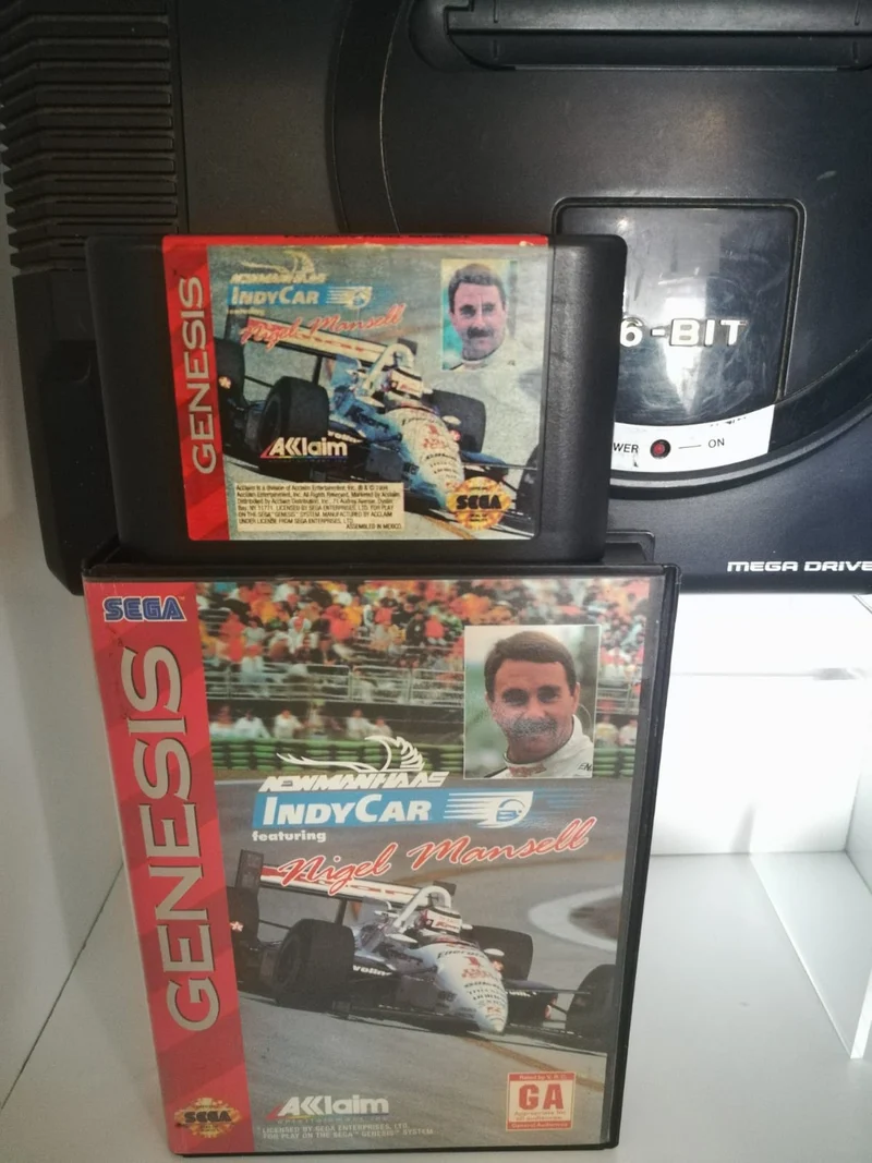 NEW MANHAAS INDY CAR FEATURING NIGEL MANSELL MEGA DRIVE GENESIS SEGA