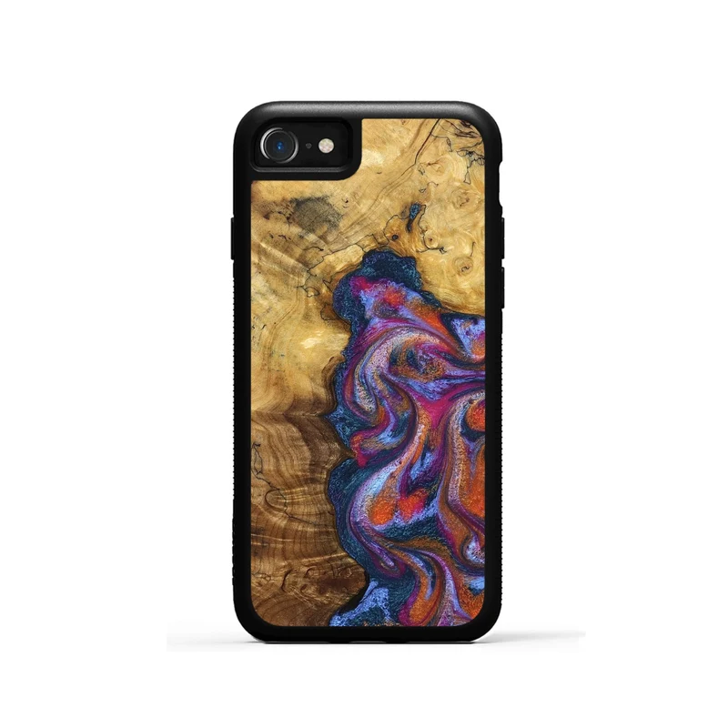 iPhone SE Wood Phone Case - Carroll (Blue, 829670)