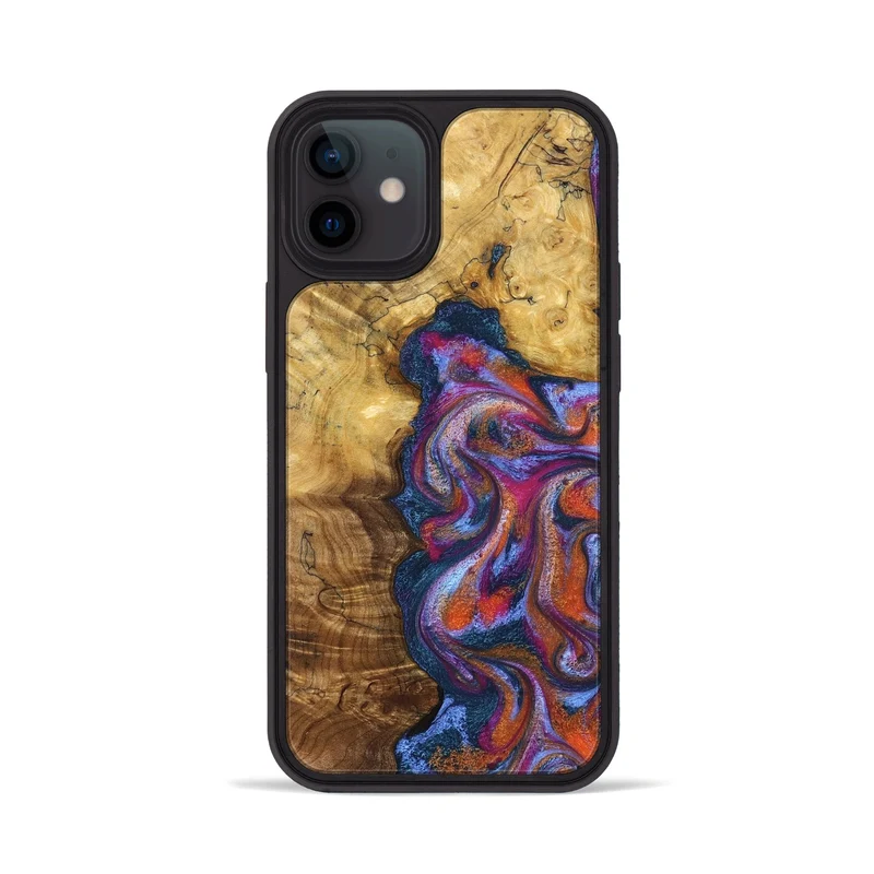 iPhone 12 Wood Phone Case - Carroll (Blue, 829670)