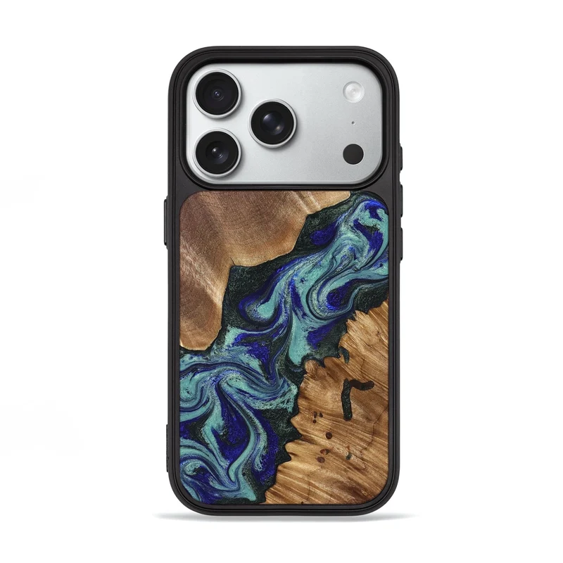 iPhone 18 Pro Wood Phone Case - Dorene (Green, 829694)