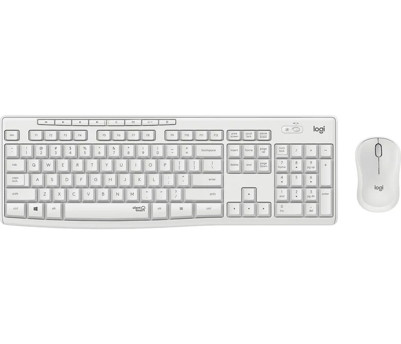Logitech MK295 Kit Mouse e Tastiera Wireless – Tecnologia SilentTouch, Tastierino Numerico, Tasti Scelta Rapida, Tracciamento Ottico Avanzato, Ricevitore USB Nano, Senza Lag, Meno 90% di Rum