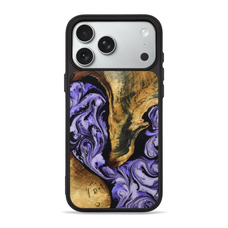 iPhone 18 Pro Max Wood Phone Case - Fredric (Purple, 830222)