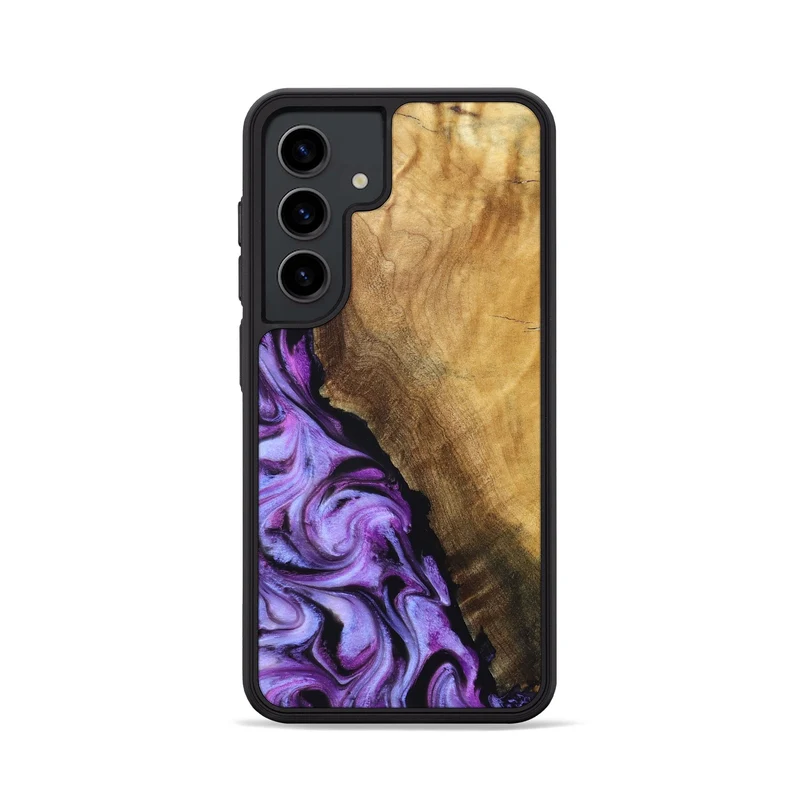 Galaxy S24 Wood Phone Case - Alvina (Purple, 830224)