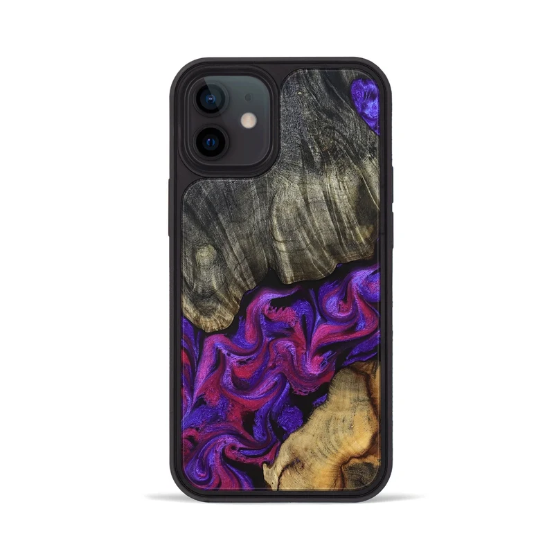 iPhone 12 Wood Phone Case - Joe (Purple, 830225)
