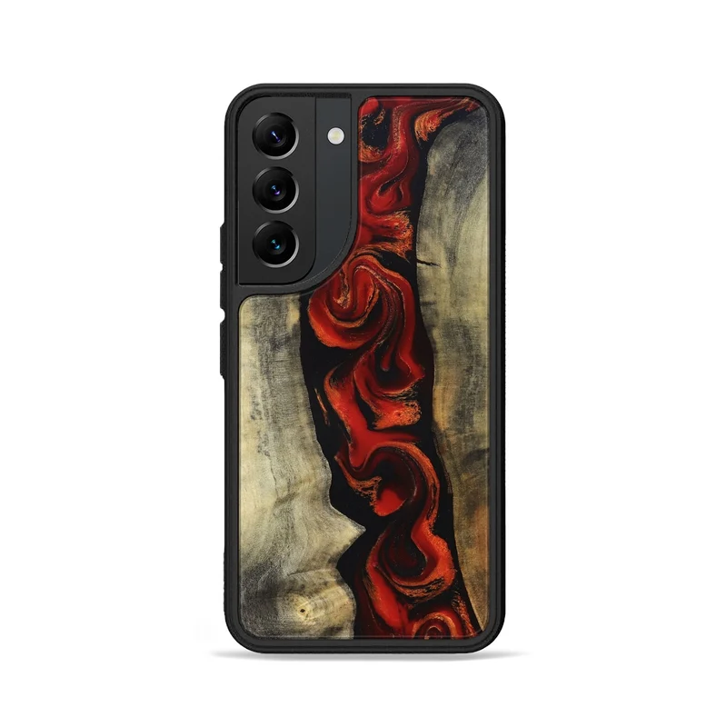 Galaxy S22 Wood Phone Case - Harlan (Red, 830214)