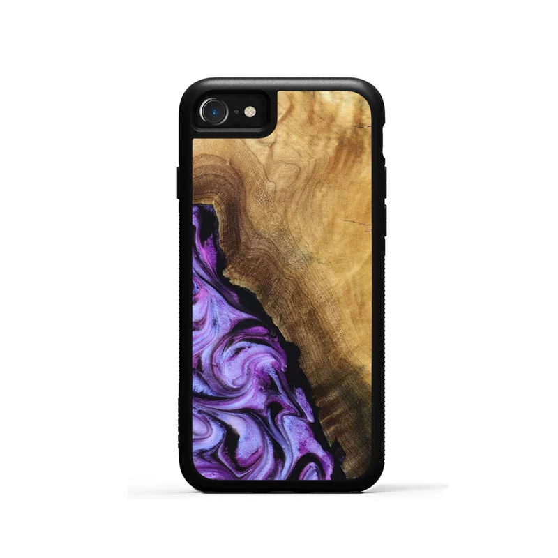 iPhone SE Wood Phone Case - Alvina (Purple, 830224)