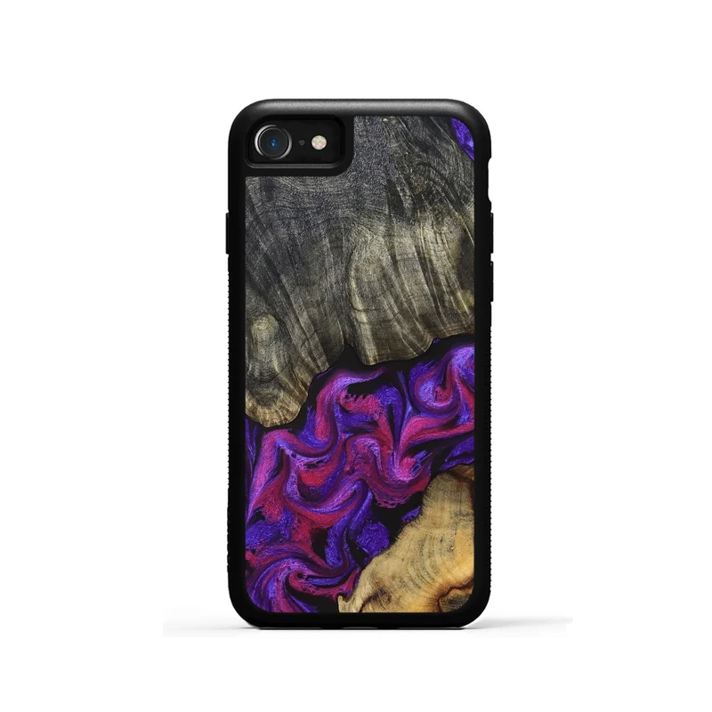 iPhone SE Wood Phone Case - Joe (Purple, 830225)