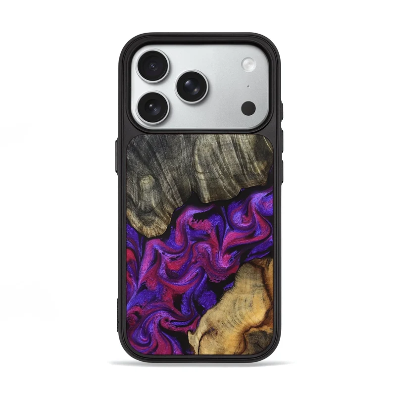 iPhone 18 Pro Wood Phone Case - Joe (Purple, 830225)