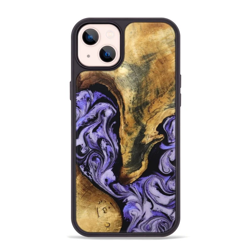 iPhone 14 Plus Wood Phone Case - Fredric (Purple, 830222)