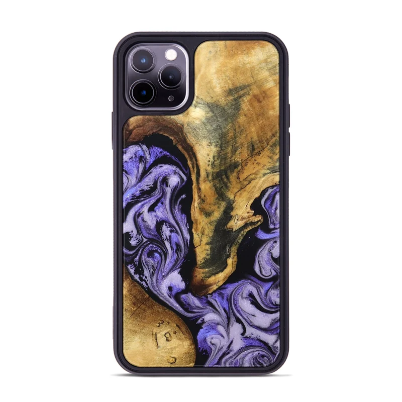 iPhone 11 Pro Max Wood Phone Case - Fredric (Purple, 830222)