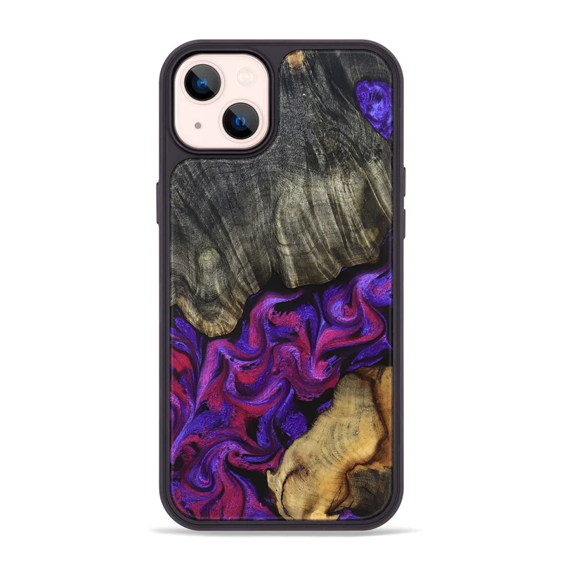 iPhone 14 Plus Wood Phone Case - Joe (Purple, 830225)