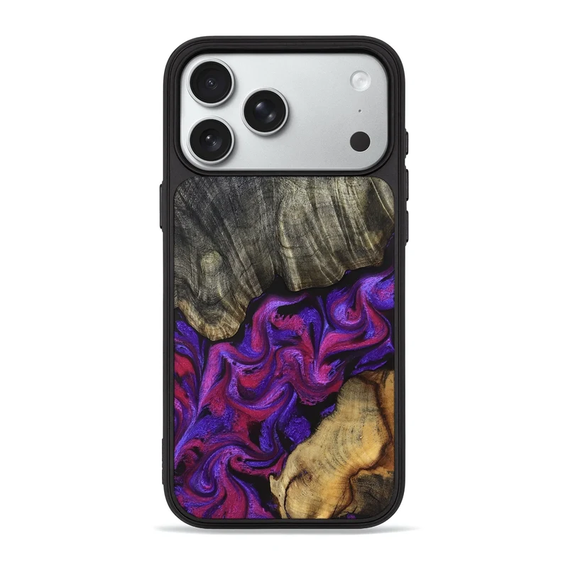 iPhone 18 Pro Max Wood Phone Case - Joe (Purple, 830225)