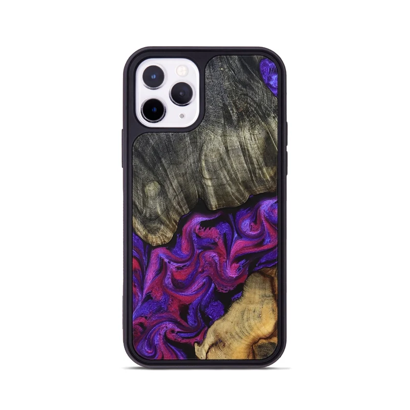 iPhone 11 Pro Wood Phone Case - Joe (Purple, 830225)