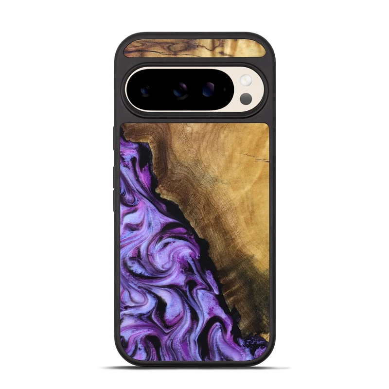 Pixel 10 Pro Wood Phone Case - Alvina (Purple, 830224)