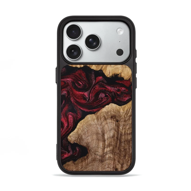 iPhone 18 Pro Wood Phone Case - Zyaire (Red, 830211)