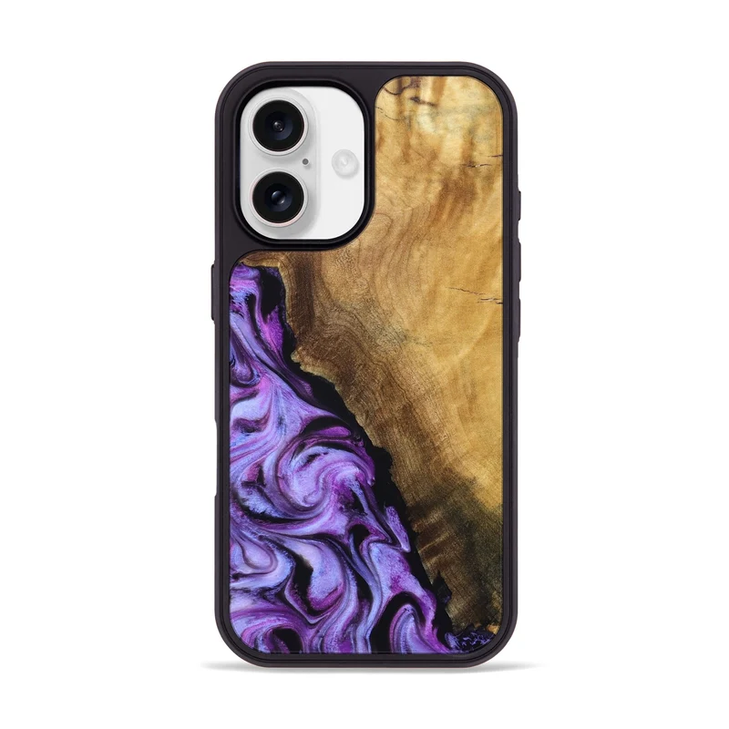 iPhone 17 Wood Phone Case - Alvina (Purple, 830224)