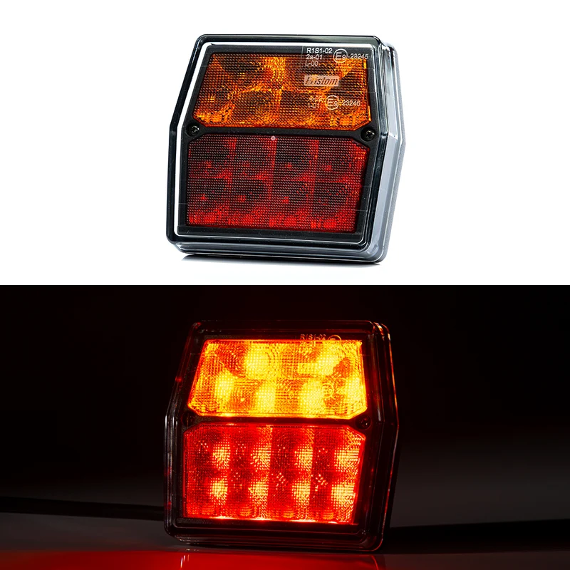 Fristom FT-222 Piccola lampada per rimorchio a LED da 12 V con arresto, coda e indicatore