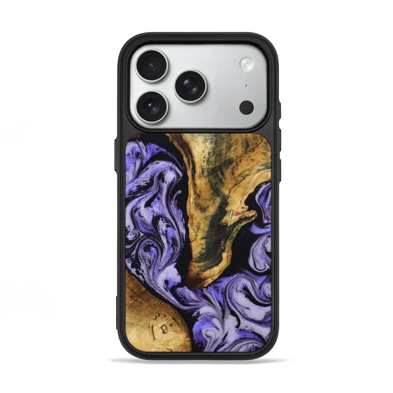 iPhone 18 Pro Wood Phone Case - Fredric (Purple, 830222)