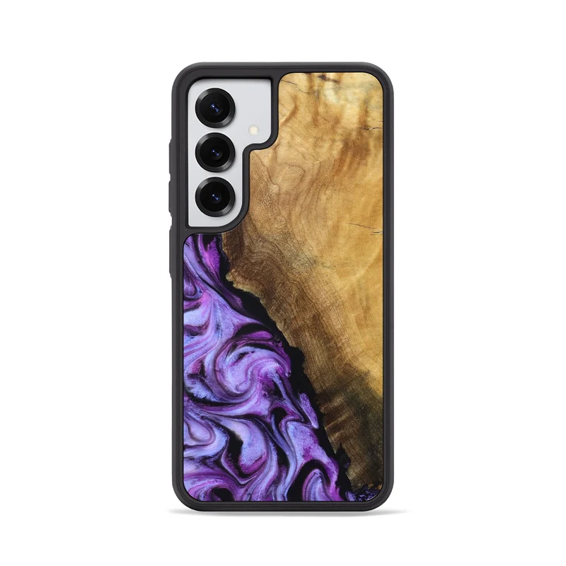 Galaxy S25 Wood Phone Case - Alvina (Purple, 830224)