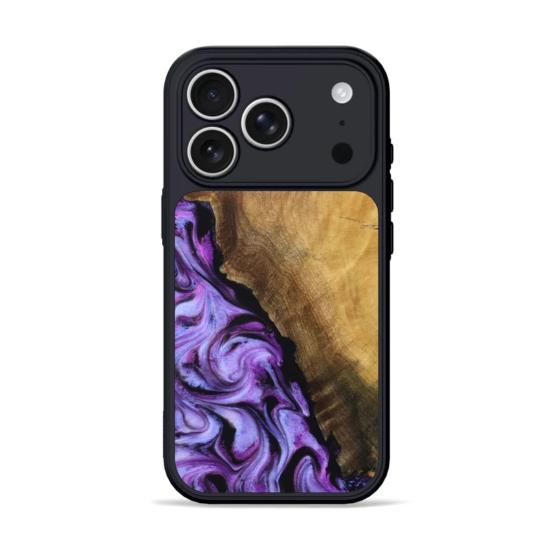 iPhone 17 Pro Wood Phone Case - Alvina (Purple, 830224)