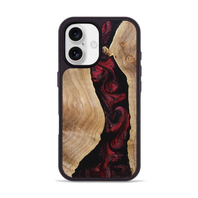 iPhone 17 Wood Phone Case - Cordell (Red, 830217)