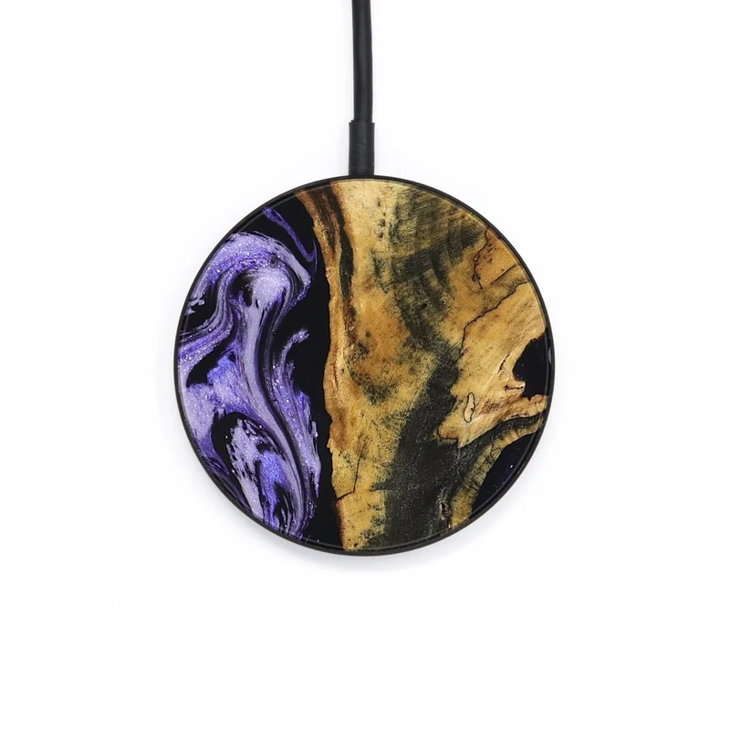 Circle Wood Wireless Charger - Fredric (Purple, 830222)