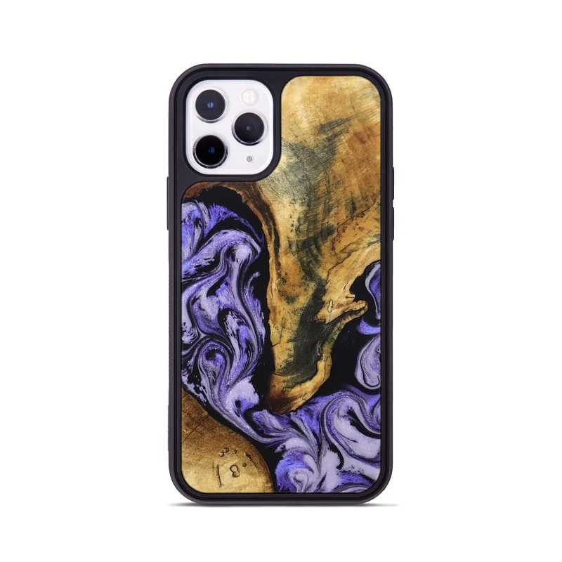iPhone 11 Pro Wood Phone Case - Fredric (Purple, 830222)