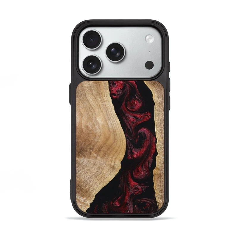 iPhone 18 Pro Wood Phone Case - Cordell (Red, 830217)