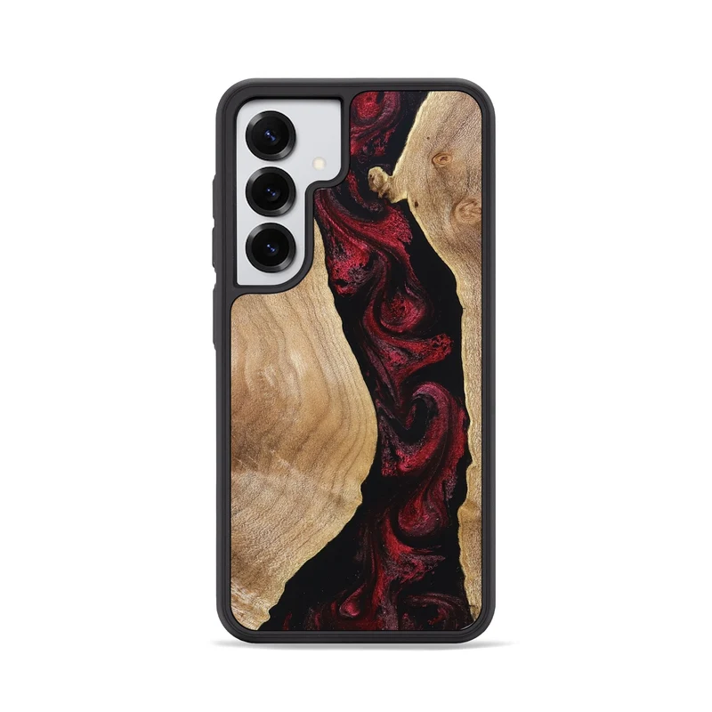 Galaxy S25 Wood Phone Case - Cordell (Red, 830217)