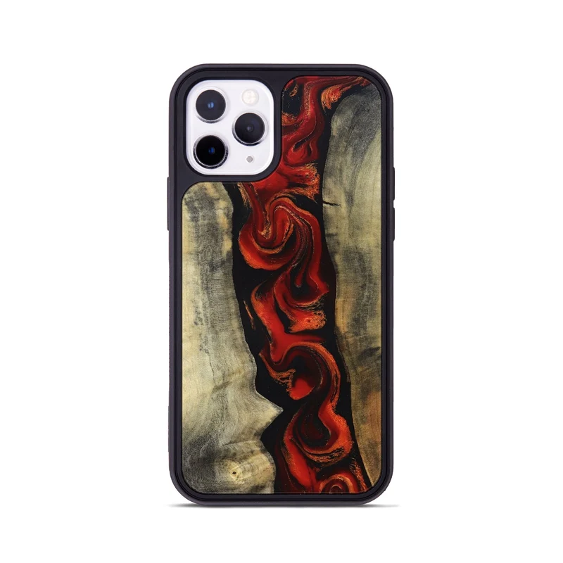 iPhone 11 Pro Wood Phone Case - Harlan (Red, 830214)