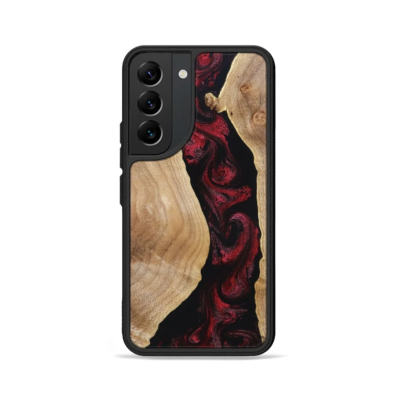Galaxy S22 Wood Phone Case - Cordell (Red, 830217)