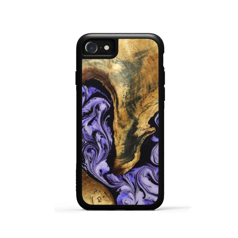 iPhone SE Wood Phone Case - Fredric (Purple, 830222)
