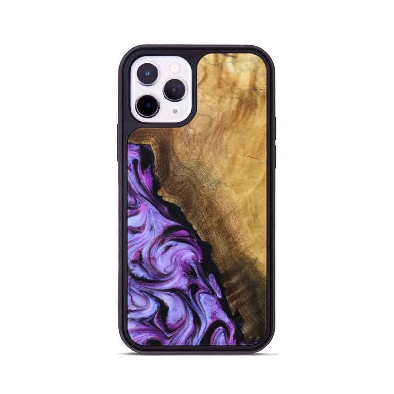 iPhone 11 Pro Wood Phone Case - Alvina (Purple, 830224)