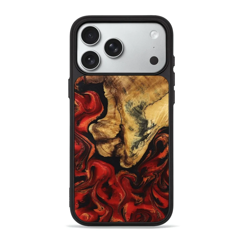 iPhone 18 Pro Max Wood Phone Case - Johnson (Red, 830220)
